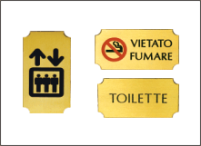 Etichette in ottone