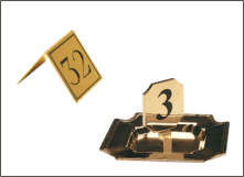 Segnatavoli in ottone