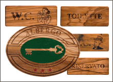 Targhe in legno d'ulivo
