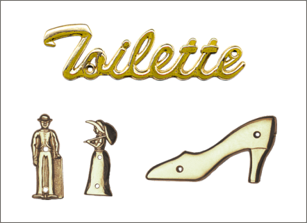 Pittogrammi in fusione di ottone art. PITTV