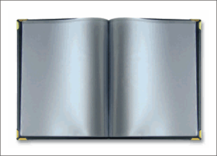 Portamen� con angoli dorati art. 10LP